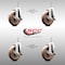 Service Caster 5 Inch 316SS High Temp Glass Filled Nylon 1/2 Inch Threaded Stem Caster Set Brake SS316TS20S514-GFNSHT-TLB-121315-4 - alternate 3